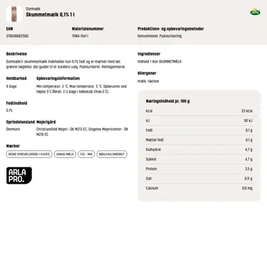 Download produktinformation