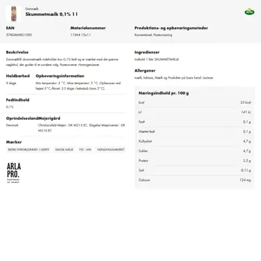Download produktinformation