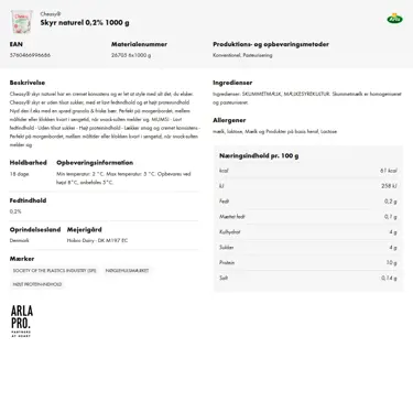 Download produktinformation