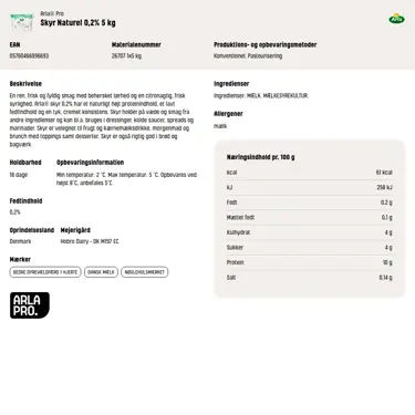 Download produktinformation