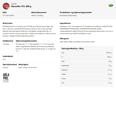 Download produktinformation