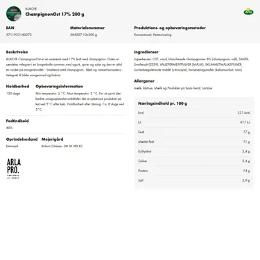 Download produktinformation