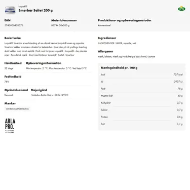 Download produktinformation