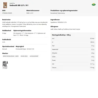 Download produktinformation