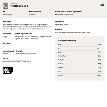 Download produktinformation