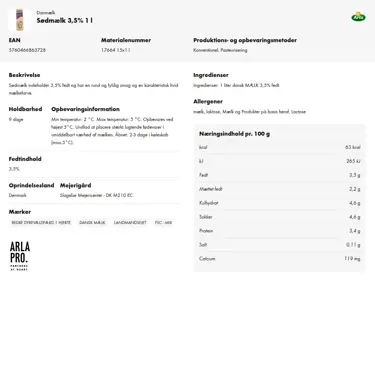 Download produktinformation