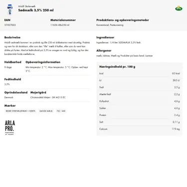 Download produktinformation
