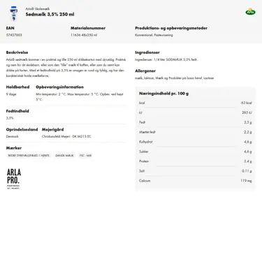 Download produktinformation