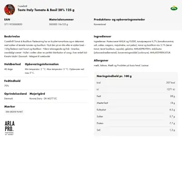 Download produktinformation