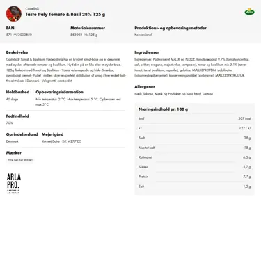 Download produktinformation