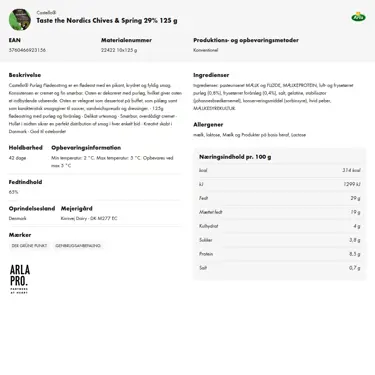 Download produktinformation