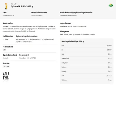 Download produktinformation