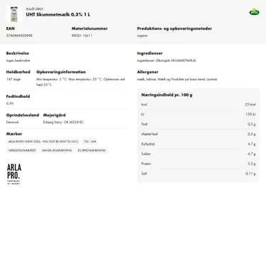 Download produktinformation