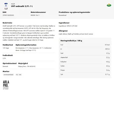 Download produktinformation