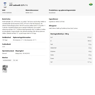 Download produktinformation