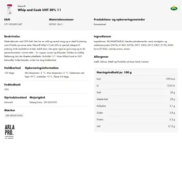 Download produktinformation