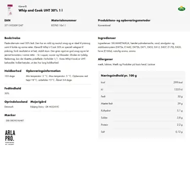 Download produktinformation