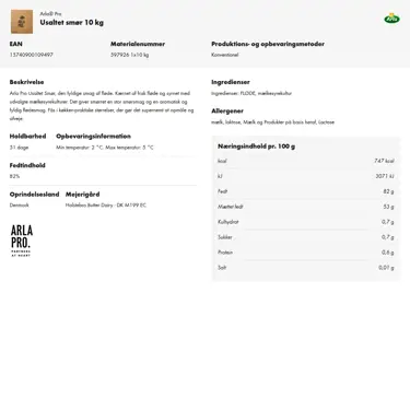 Download produktinformation