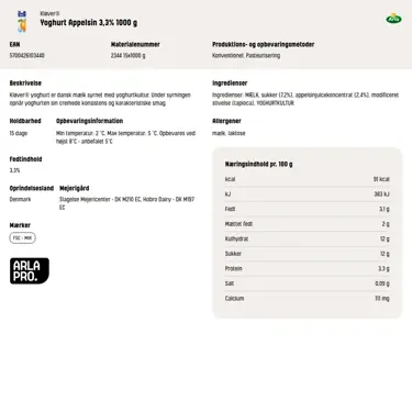 Download produktinformation