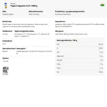 Download produktinformation