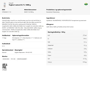 Download produktinformation