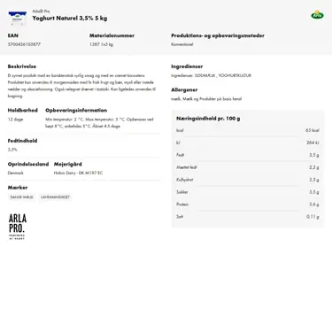 Download produktinformation