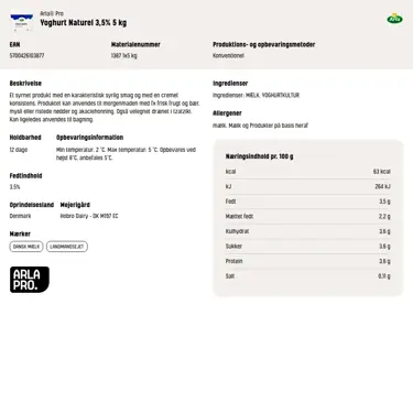 Download produktinformation