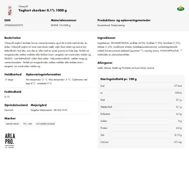 Download produktinformation