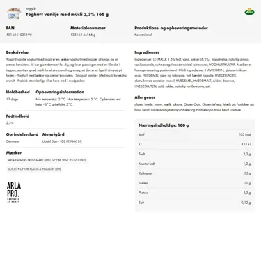 Download produktinformation