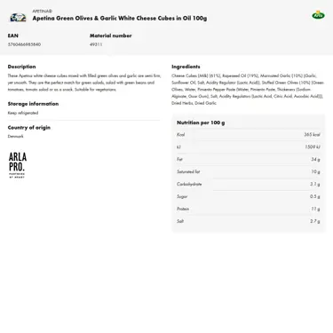 Download product information