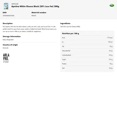 Download product information