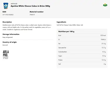 Download product information