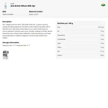 Download product information
