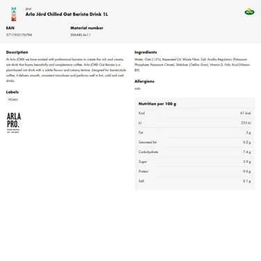 Download product information