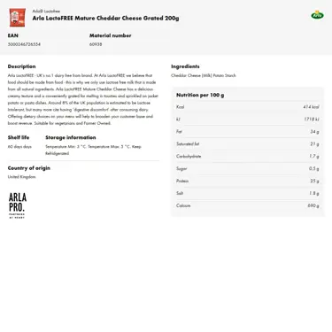 Download product information