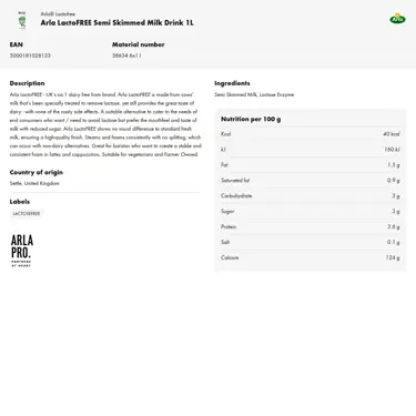 Download product information