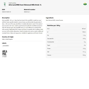Download product information