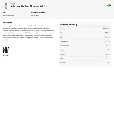 Download product information