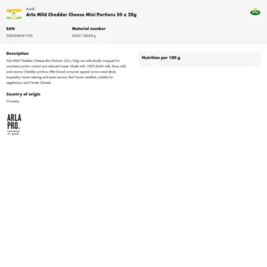 Download product information