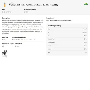 Download product information