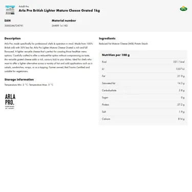 Download product information