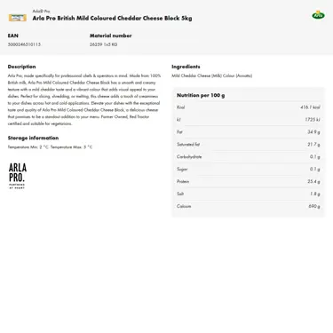 Download product information