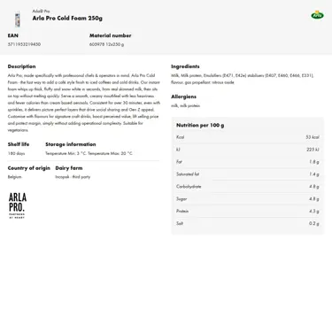 Download product information
