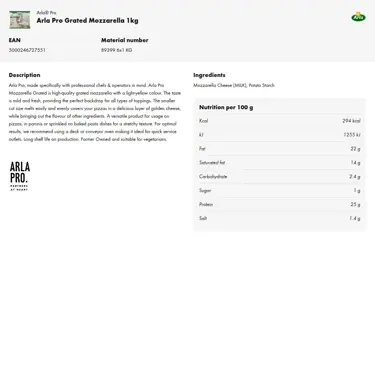 Download product information