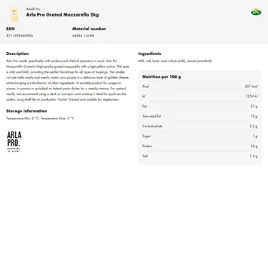 Download product information