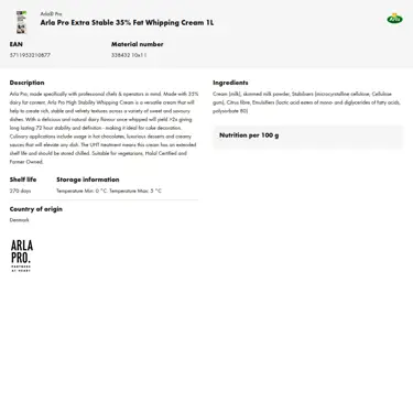 Download product information
