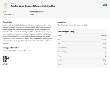 Download product information