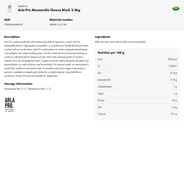 Download product information