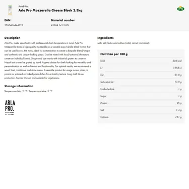 Download product information