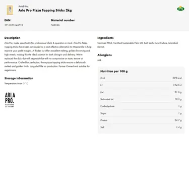 Download product information